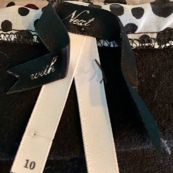 Polka dot sleeves black sweater - Picture 3 of 3